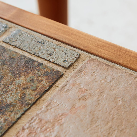 Image 1 of Mk10429 Salontafel in teak en keramiek van Britt Sallingboe, set van 2