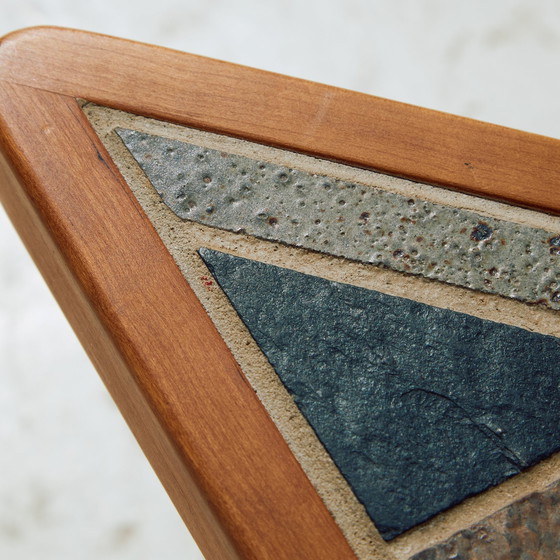 Image 1 of Mk10429 Salontafel in teak en keramiek van Britt Sallingboe, set van 2