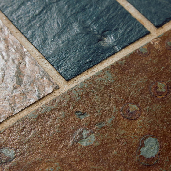 Image 1 of Mk10429 Salontafel in teak en keramiek van Britt Sallingboe, set van 2