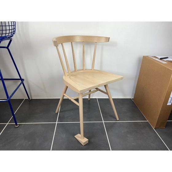 Image 1 of Vintage Markerad stoel van Virgil Abloh voor Ikea Gebroken wit