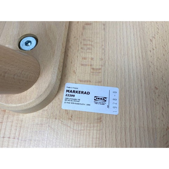 Image 1 of Vintage Markerad stoel van Virgil Abloh voor Ikea Gebroken wit