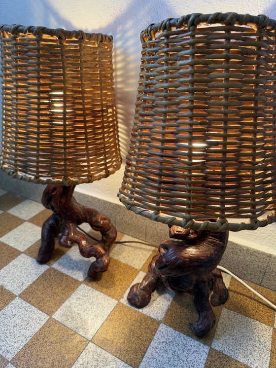 Image 1 of Rotan lampen 60 (X2)