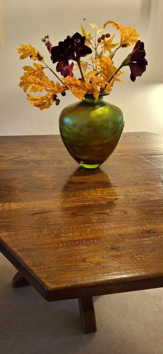 Image 1 of 6-Hoekige Eiken Tafel