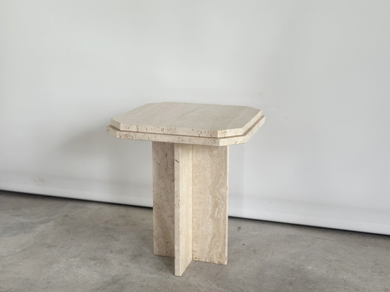 Image 1 of Travertine Sidetable