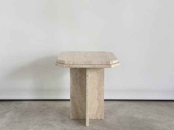 Image 1 of Travertine Sidetable