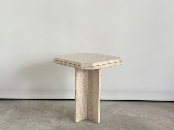 Image 1 of Travertine Sidetable