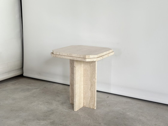 Image 1 of Travertine Sidetable