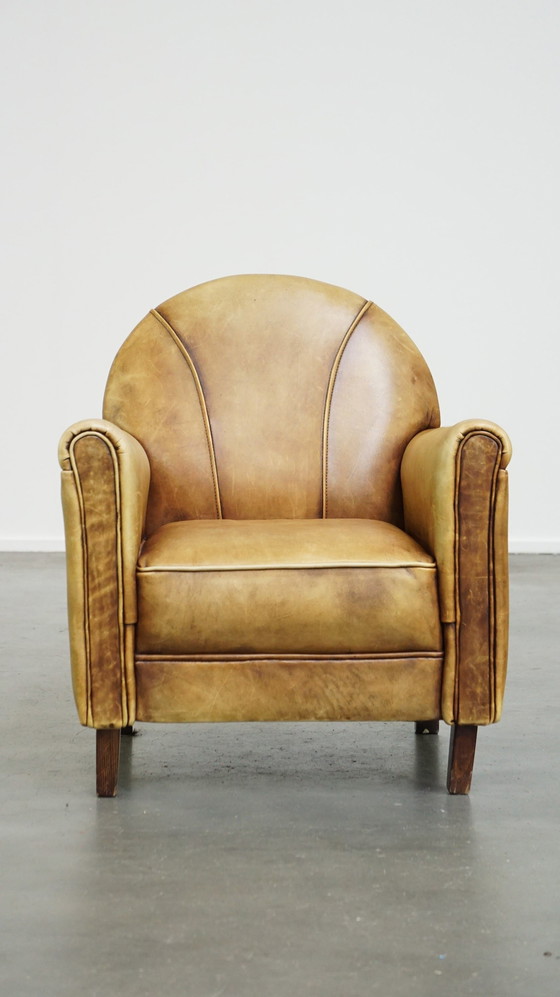 Image 1 of Kinder Fauteuil/ Armchair Gemaakt Van Rundleer 