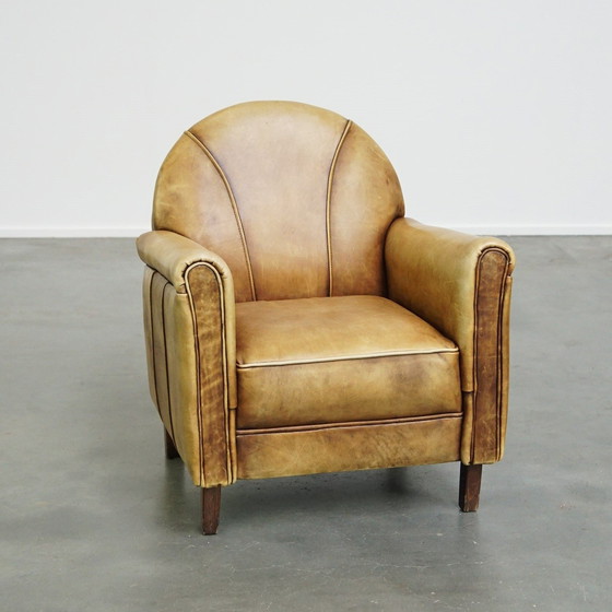 Image 1 of Kinder Fauteuil/ Armchair Gemaakt Van Rundleer 