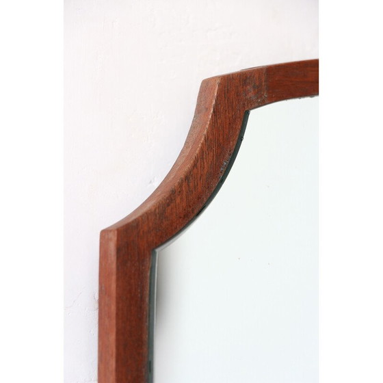 Image 1 of Vintage Scandinavische teakhouten spiegel, Denemarken 1960