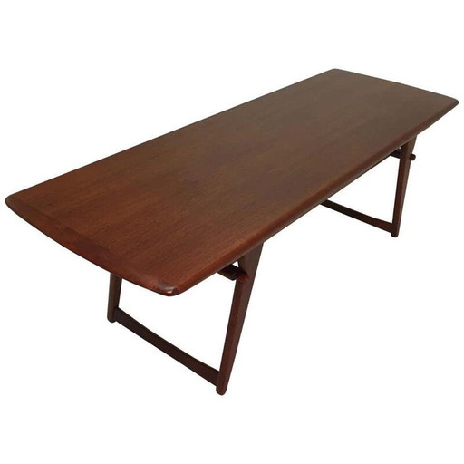 Vintage teakhouten salontafel van Andreas Hansen door Arrebo Mobler, Denemarken 1970