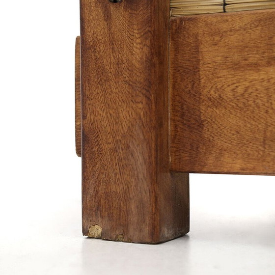 Image 1 of Paar vintage koloniale houten en stro fauteuils, Zuid-Afrikaans 1980