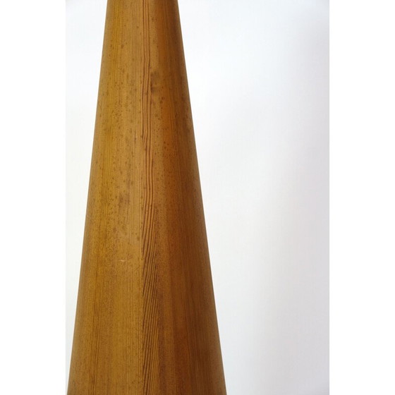 Image 1 of Conische grenen hanglamp van Jorgen Wolf, 1960