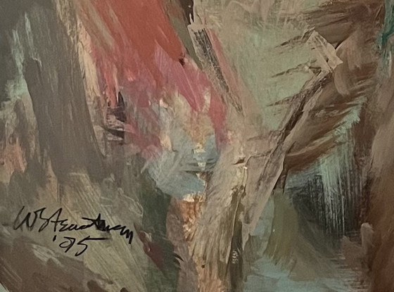 Image 1 of Wim Straatman - abstract schilderij