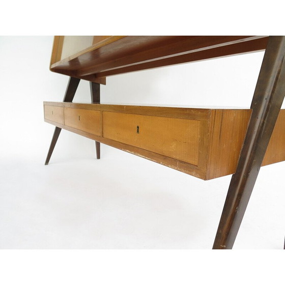 Image 1 of Typisch vintage vitrine highboard - jaren 1950