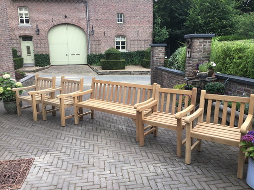 2x Teak&Garden tuinstoelen + tuinbank Windsor teak