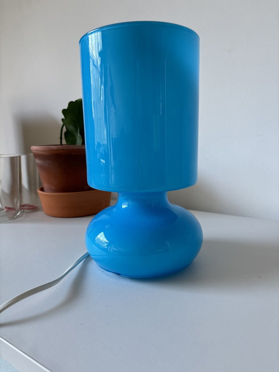 Image 1 of Ikea Likta Blauwe Lamp