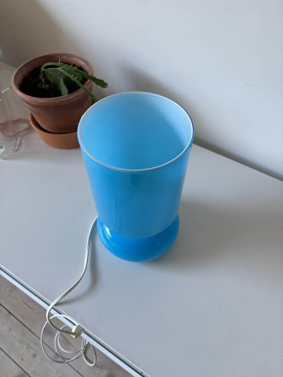 Image 1 of Ikea Likta Blauwe Lamp