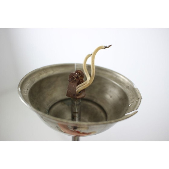 Image 1 of Vintage Art Deco kroonluchter van metaal en glas, Tsjecho-Slowakije 1930