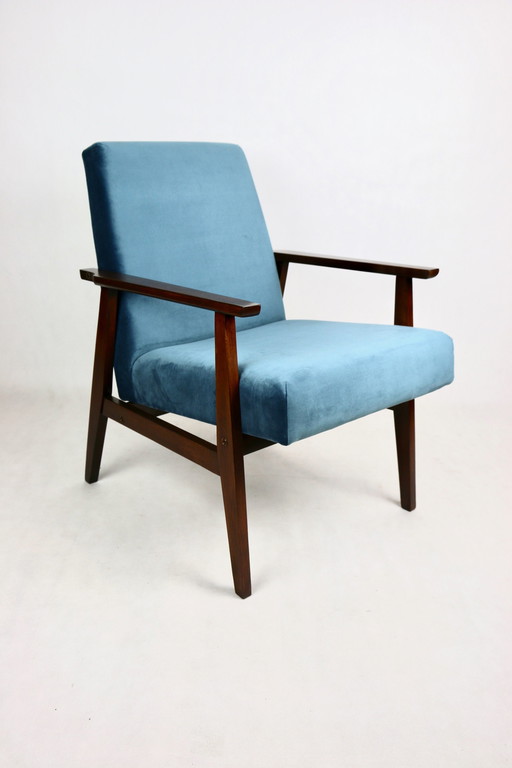 Vintage Ocean Blue Fox Fauteuil, 1970S - Set van 2 Fauteuils