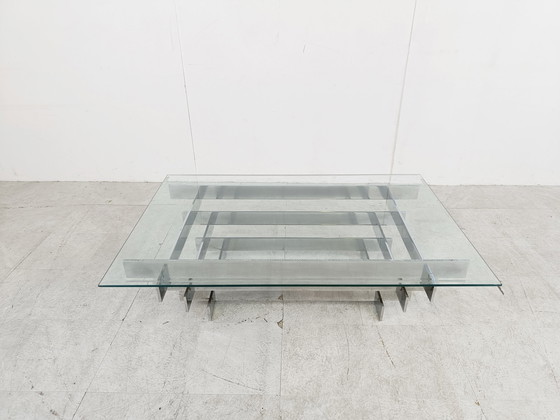 Image 1 of Vintage chromen salontafel