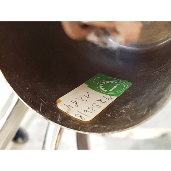 Image 1 of Vintage kroonluchter van Sische, glas en staal, 1980