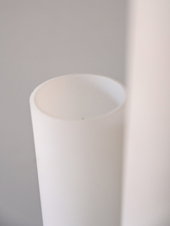 Image 1 of Vintage staande lamp met drie zwarte metalen lampen