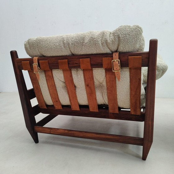 Image 1 of Paar vintage fauteuils en voetenbank van Jean Gillon voor Italma Wood Art, Brazilië 1960