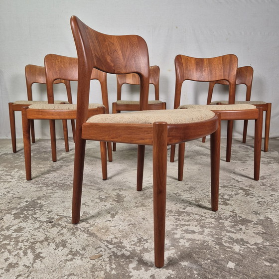 Image 1 of 4x Koefoed, John Mortensen 'Ole' Chairs, Vintage Jaren 60 Eetkamerstoel