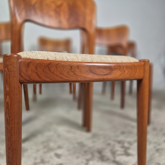 Image 1 of 4x Koefoed, John Mortensen 'Ole' Chairs, Vintage Jaren 60 Eetkamerstoel