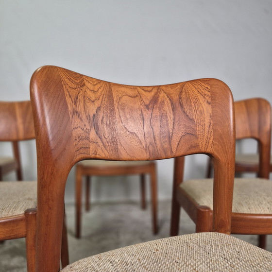 Image 1 of 4x Koefoed, John Mortensen 'Ole' Chairs, Vintage Jaren 60 Eetkamerstoel