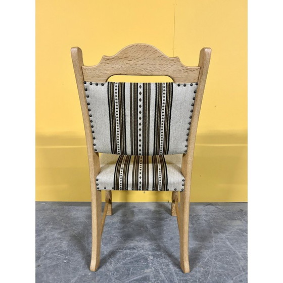 Image 1 of Set van 6 Deense vintage eikenhouten eetkamerstoelen, jaren 1960