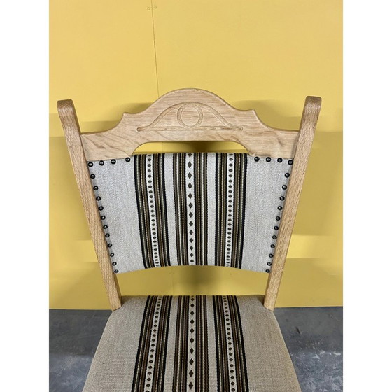 Image 1 of Set van 6 Deense vintage eikenhouten eetkamerstoelen, jaren 1960