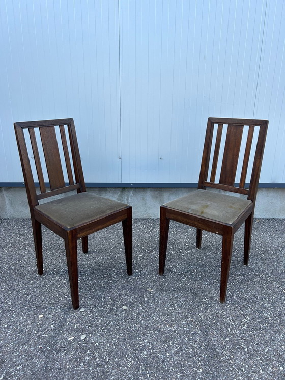 Image 1 of Paar Art Deco Stoelen