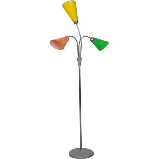 Vintage metalen vloerlamp van Lidokov, 1960