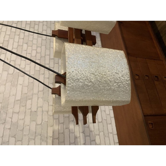 Image 1 of Vintage Scandinavische teakhouten hanglamp, 1960