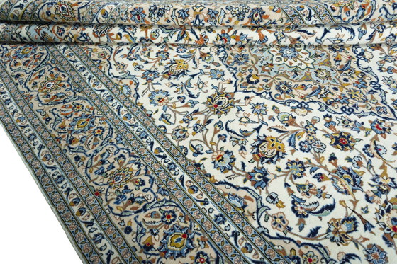 Image 1 of Handgeknoopt Kashan Kurk Oosters Tapijt - 357 X 247