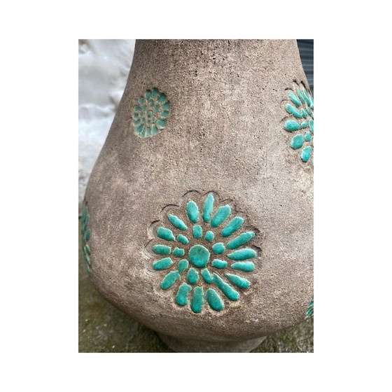 Image 1 of Antieke turquoise lamp van Michelle en Jacques Serre, 1950