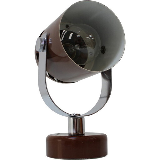 Vintage metalen en chromen wandlamp van Stanislav Indra voor Combi, Tsjecho-Slowakije 1970