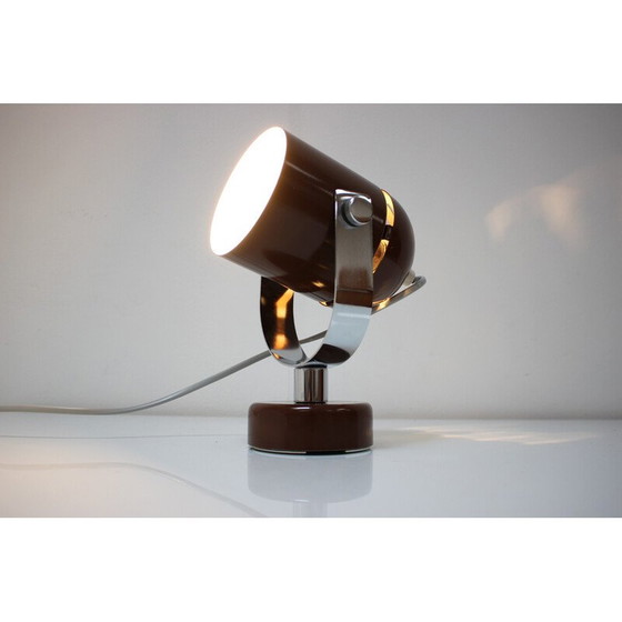 Image 1 of Vintage metalen en chromen wandlamp van Stanislav Indra voor Combi, Tsjecho-Slowakije 1970
