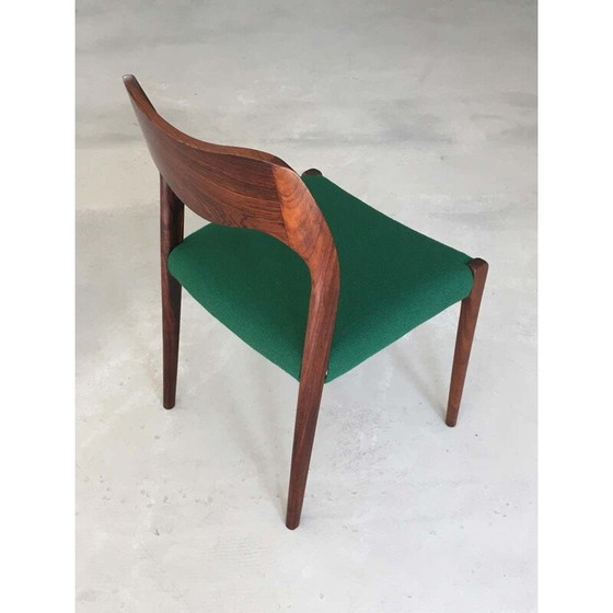 Image 1 of Set van 4 Scandinavische vintage stoelen in rozenhout, 1950