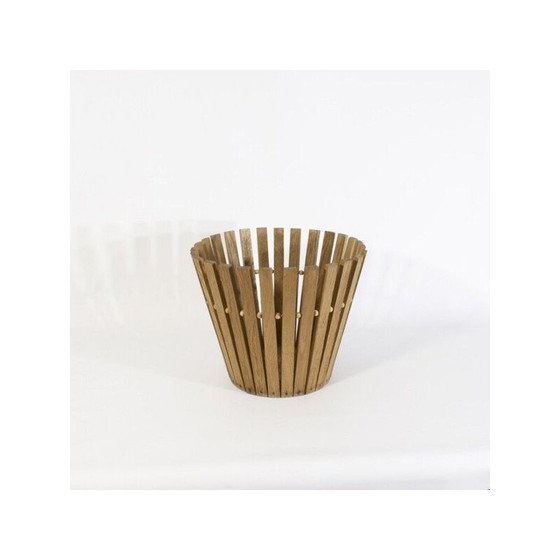 Image 1 of Scandinavische vintage houten mand, 1960