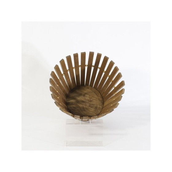 Image 1 of Scandinavische vintage houten mand, 1960