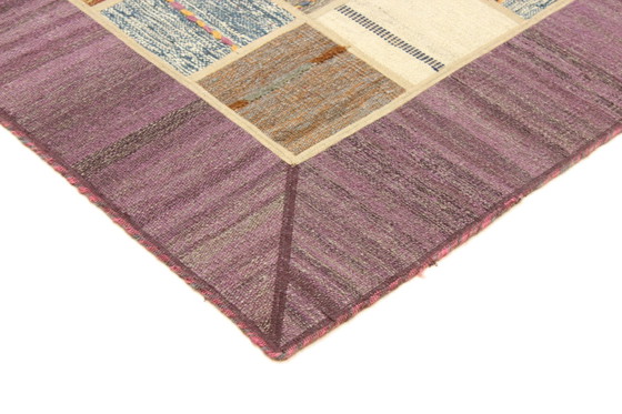 Image 1 of Origineel handgeknoopt Perzisch tapijt Kilim Patchwork Design 241 X 161 Cm Topconditie