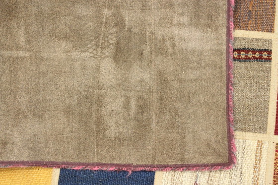 Image 1 of Origineel handgeknoopt Perzisch tapijt Kilim Patchwork Design 241 X 161 Cm Topconditie