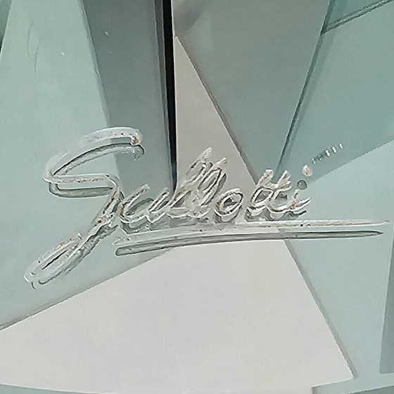 Image 1 of Vintage "Vaso" tafel in glas en chroom door Pierangelo Gallotti voor Gallotti en Radice, 1980