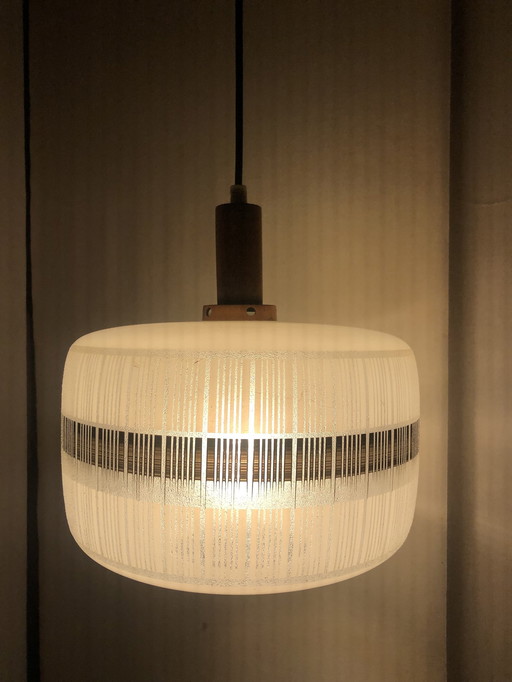 Jaren 60 Glazen Hanglamp