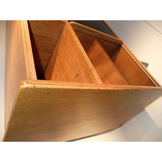 Image 1 of Vintage eikenhouten highboard van Raphael Raffel, 1950