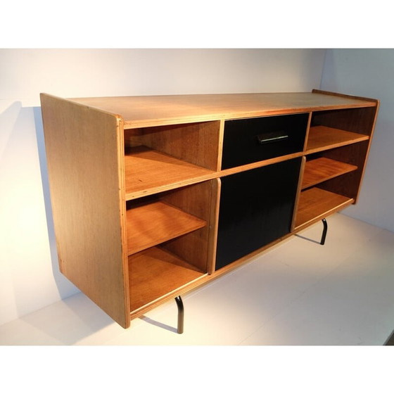 Image 1 of Vintage eikenhouten highboard van Raphael Raffel, 1950