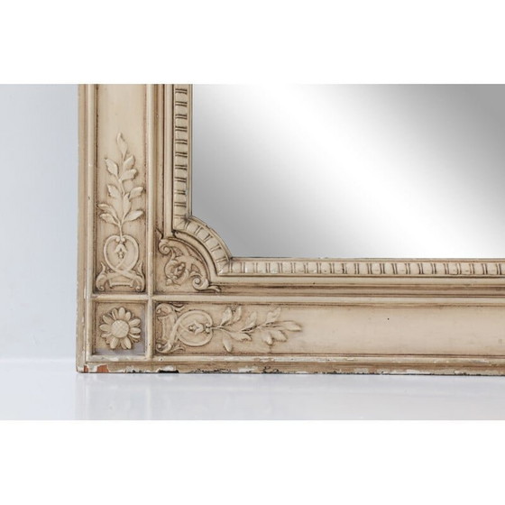 Image 1 of Vintage spiegel op standaard met vergulde houten lijst, 1950